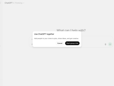 ChatGPT에 그룹 채팅 기능 추가