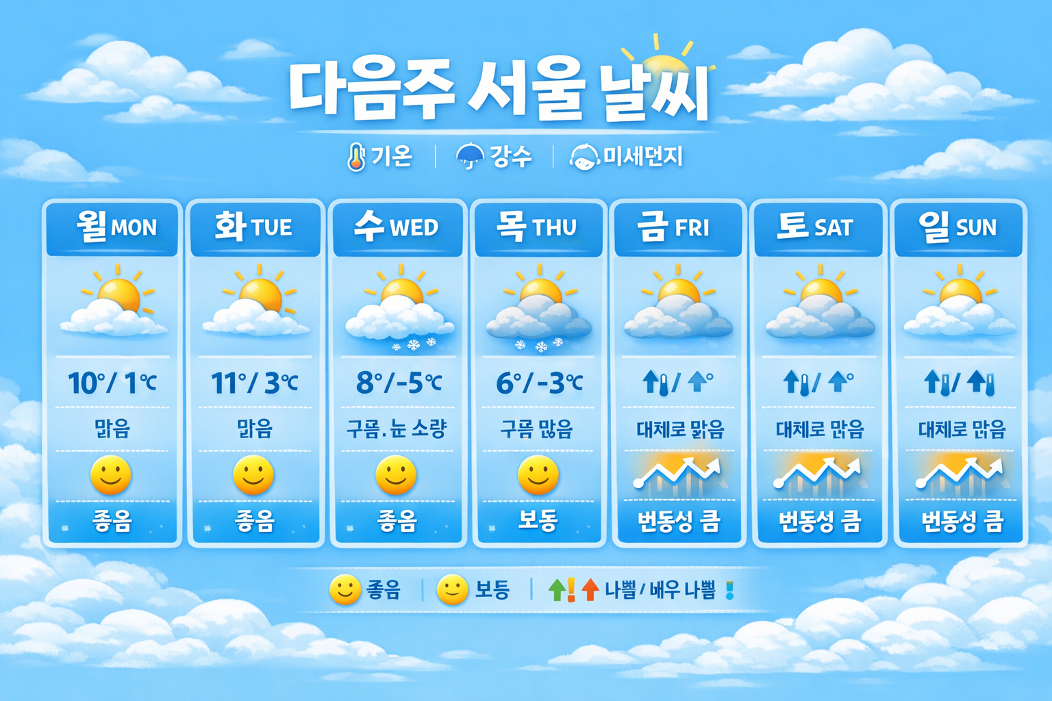 주간날씨 인포그리픽