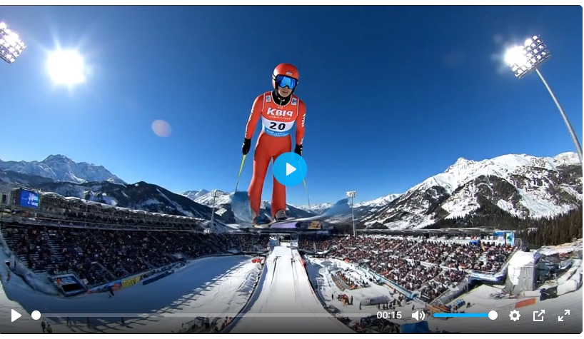 밀라노 동계 올림픽을 맞이하여 스키점프 영상 효과