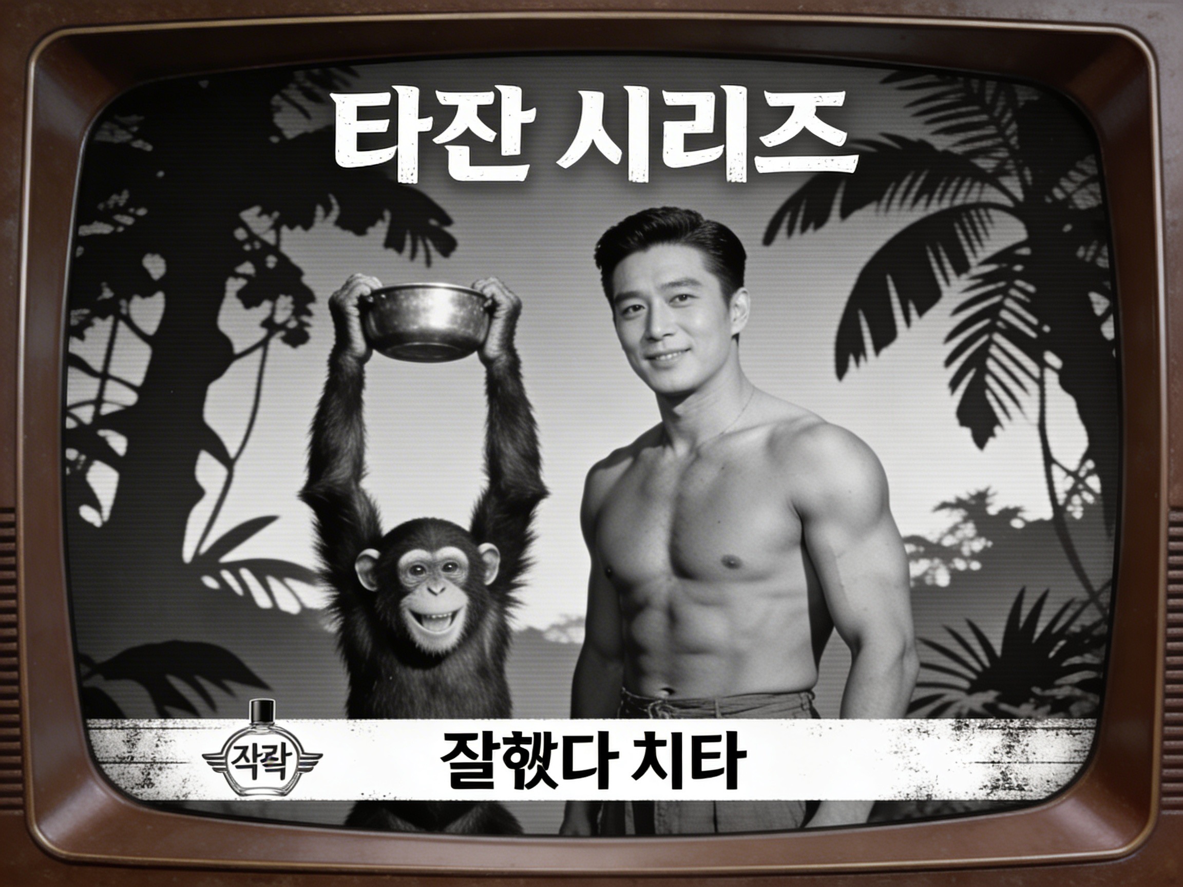 흑백영화 타잔 이미지 만듵기