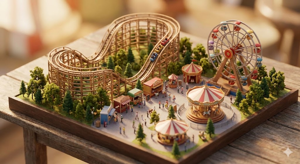 미니어처로 표현한 놀이동산